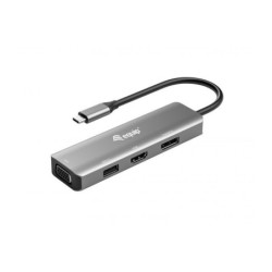 Dotato di hub USB-C con USB 2.0, HDMI, VGA e DisplayPort - Custodia in alluminio