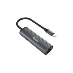 Equip  Adaptador USB-C a Gigabit RJ45 + USB-C PD - Carcasa de Aluminio