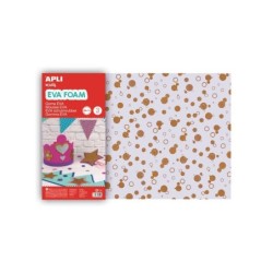 Apli Cerchi Glitter Stampati in Gomma Eva 600x400 - 3 Fogli Luminosi e Resistenti