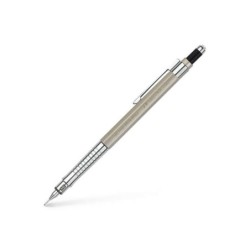 Faber-Castell TK-Fine Vario L Portaminas HB 0.7mm - Con Goma de Borrar - Clip de Metal - Color Champagne