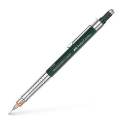 Faber-Castell TK-Fine Vario L Portamine HB 1 mm - Con gomma - Clip in metallo - Colore verde
