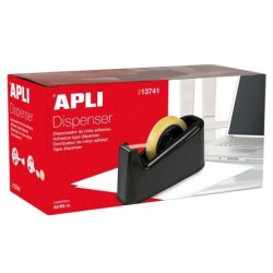 Porta nastro Apli Trade - per rotoli da 33 e 66 - Facile da usare e trasportare - Nero