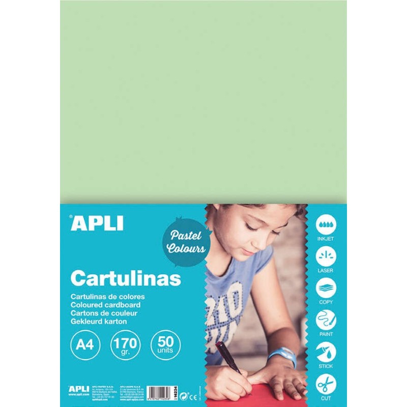 Apli Cartulina Verde Esmeralda A4 170g 50 Hojas Apli Cartulina Verde Esmeralda A4 170g 50 Hojas