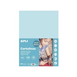 Apli Cartulina Azul Claro A4 170g 50 Hojas