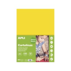 Apli Cartoncino Giallo A4 170g 50 Fogli