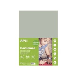 Apli Cartulina Gris A4 170g 50 Hojas