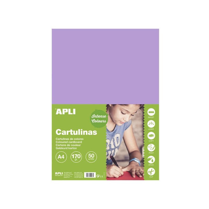 Cartoncino Apli Viola A4 170g 50 Fogli Cartoncino Apli Viola A4 170g 50 Fogli