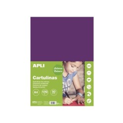 Apli Cartoncino Viola A4 170g 50 Fogli