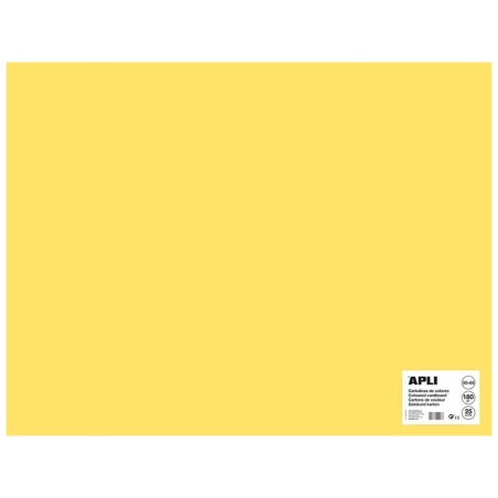 Apli Cartulina Amarillo Claro 50 x 65cm 170g 25 Hojas