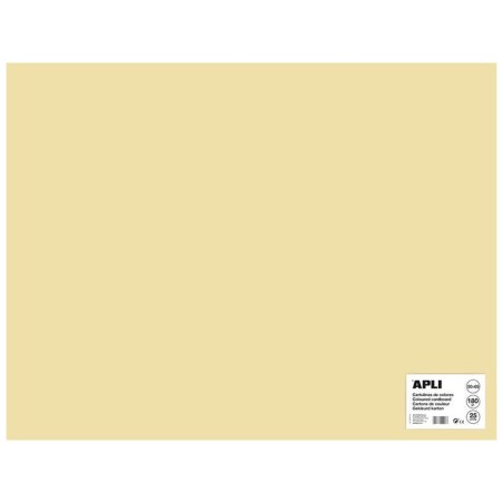 Apli Cartulina Crema 50 x 65cm 170g 25 Hojas