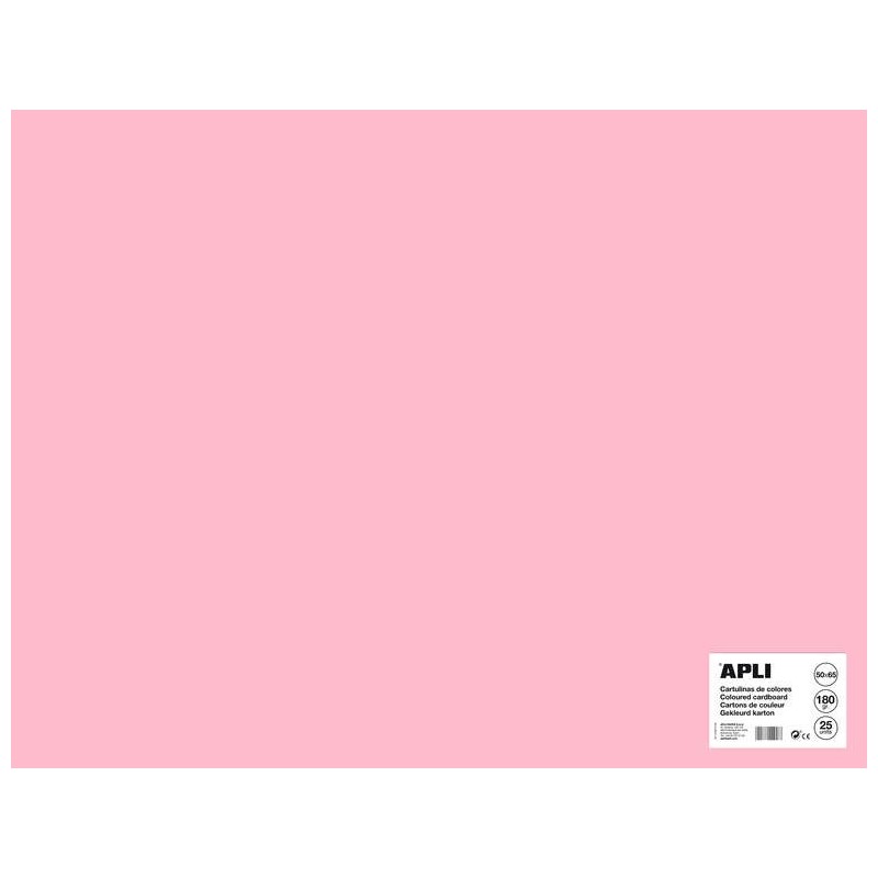 Apli Cartulina Rosa 50 x 65cm 170g 25 Hojas Apli Cartulina Rosa 50 x 65cm 170g 25 Hojas