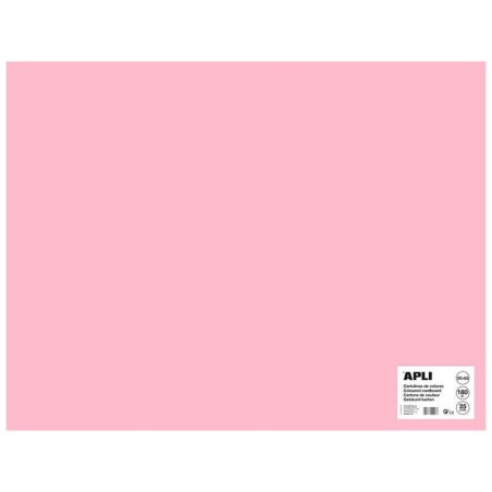 Apli Cartulina Rosa 50 x 65cm 170g 25 Hojas