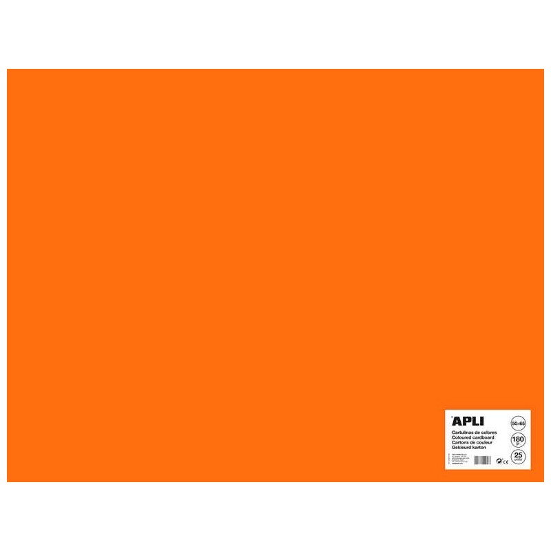 Apli Cartoncino Arancione 50 x 65 cm 170 g 25 Fogli Apli Cartoncino Arancione 50 x 65 cm 170 g 25 Fogli