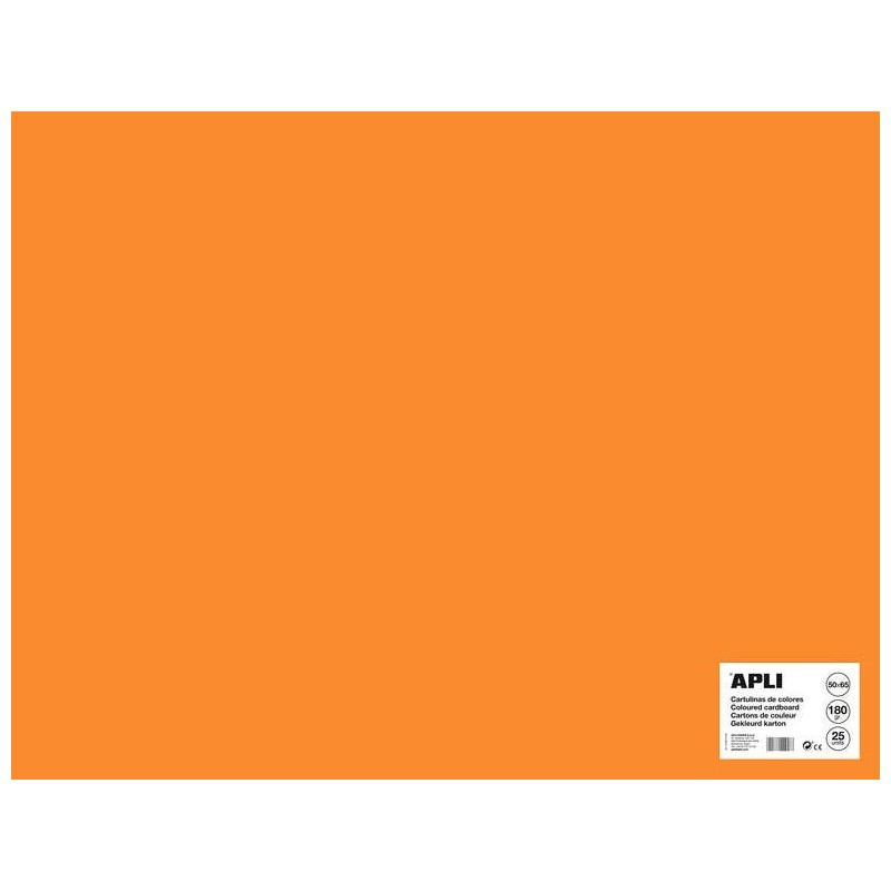 Apli Cartulina Naranja Fluorescente 50 x 65cm 170g 25 Hojas Apli Cartulina Naranja Fluorescente 50 x 65cm 170g 25 Hojas