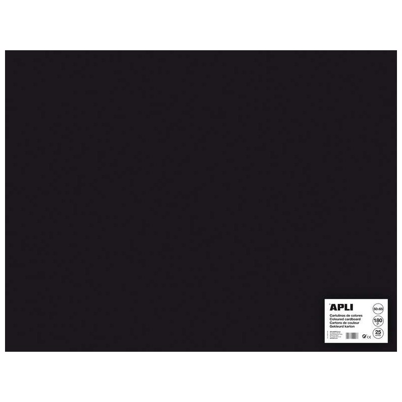 Apli Cartulina Negra 50 x 65cm 170g 25 Hojas Apli Cartulina Negra 50 x 65cm 170g 25 Hojas