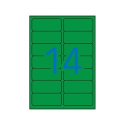 Etichette verdi permanenti Apli 99,1 x 38,1 mm 20 fogli