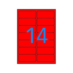 Etichette rosse permanenti Apli 99,1 x 38,1 mm 20 fogli
