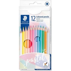 Staedtler 146C Confezione da 12 matite pastello esagonali - Mina morbida - Resistenza alla rottura - Colori assortiti
