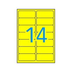 Etichette gialle permanenti Apli 99,1 x 38,1 mm 20 fogli