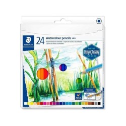 Staedtler 146 10C Confezione da 24 matite colorate acquerello - Resistenti alla rottura - Colori assortiti