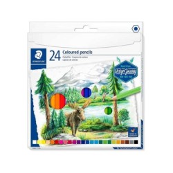 Staedtler 146C Pack de 24 Lapices de Colores - Mina Suave - Colores Surtidos