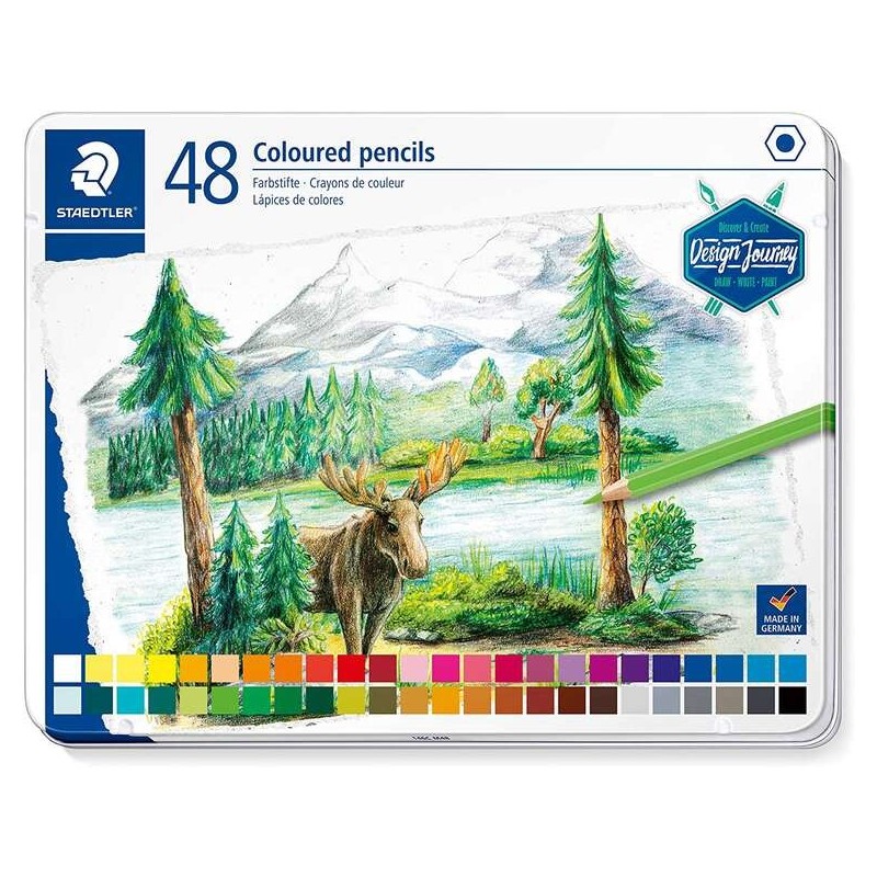 Staedtler 146C Pack de 48 Lapices de Colores - Mina Suave - Colores Surtidos Staedtler 146C Pack de 48 Lapices de Colores - Mina Suave - Colores Surtidos
