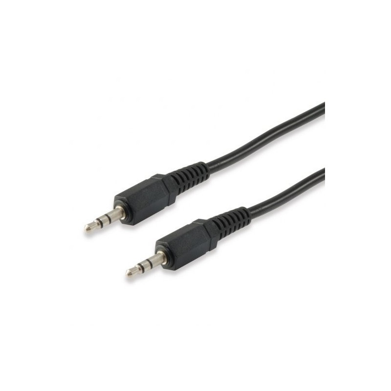 Equipaggia cavo audio stereo jack da 3,5 mm maschio a jack da 3,5 mm maschio - lunghezza 2,5 m - colore nero Equipaggia cavo audio stereo jack da 3,5 mm maschio a jack da 3,5 mm maschio - lunghezza 2,5 m - colore nero