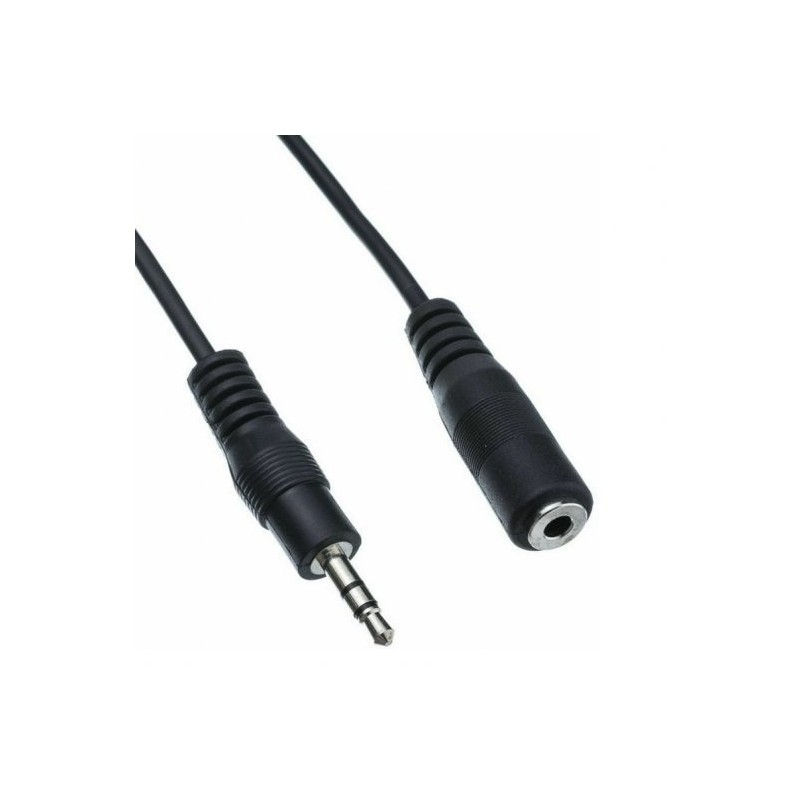 Equip Cable de Audio Estereo Jack 3.5mm Macho a Jack 3.5mm Hembra - Longitud 2.5m - Color Negro Equip Cable de Audio Estereo Jack 3.5mm Macho a Jack 3.5mm Hembra - Longitud 2.5m - Color Negro