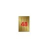 Apli Etiquetas Metalizadas Oro 45.7 x 21.2mm 20 Hojas