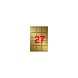 Apli Etiquetas Metalizadas Oro 63.5 x 29.6mm 20 Hojas