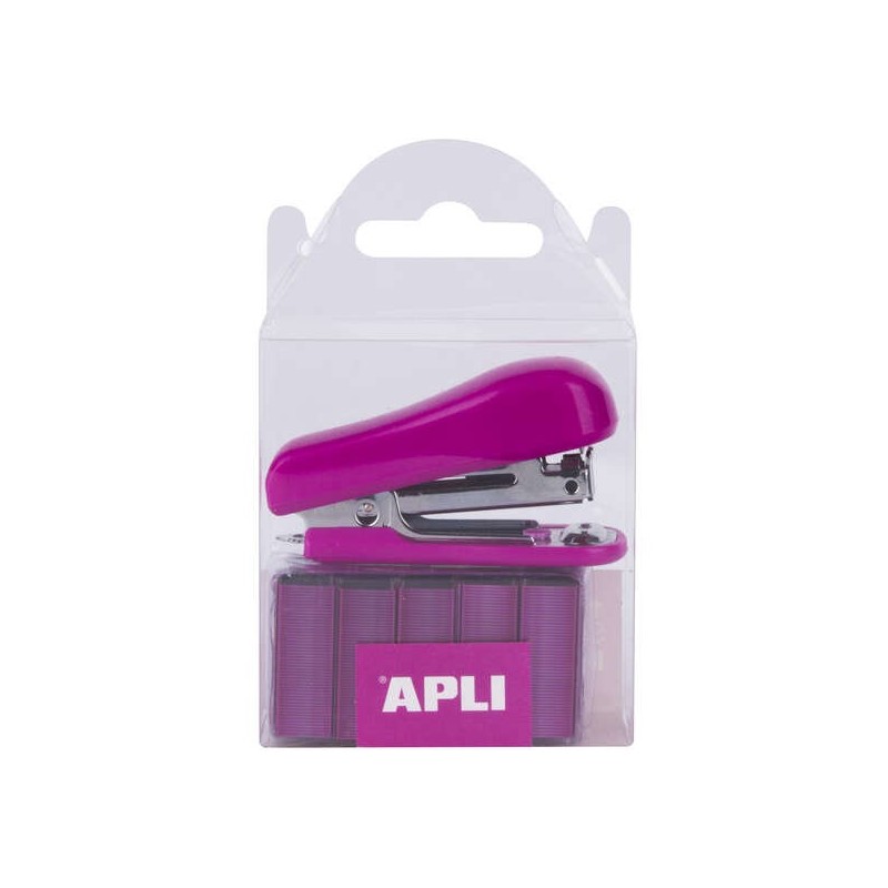 Apli Grapadora Pocket Rosa - Tamaño de Grapas 56mm - Diseño Compacto y Ligero - Incluye 2000 Grapas del Mismo Color Apli Grapadora Pocket Rosa - Tamaño de Grapas 56mm - Diseño Compacto y Ligero - Incluye 2000 Grapas del Mismo Color