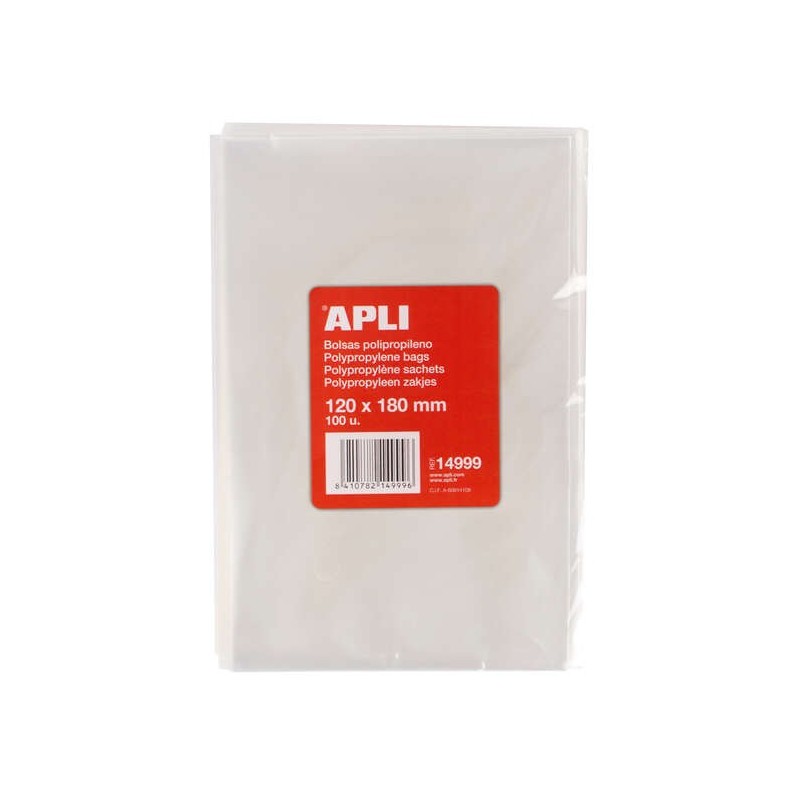 Buste Apli in Polipropilene Trasparente 120x180mm - Finezza 120 - Alta Resistenza e Flessibilità - Uso Alimentare Buste Apli in Polipropilene Trasparente 120x180mm - Finezza 120 - Alta Resistenza e Flessibilità - Uso Alimentare