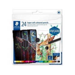 Staedtler Super Soft 149C Confezione da 24 matite colorate - Mina extra morbida - Colori assortiti