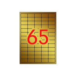 Apli Etiquetas Metalizadas Oro 38.1 x 21.2mm 20 Hojas