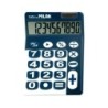 Calcolatrice da tavolo Milan a 10 cifre - Tasti grandi - Spegnimento automatico - Colore blu e bianco