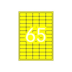 Apli Etiquetas Amarillo Fluorescente Permanentes 38.1 x 21.2mm 20 Hojas