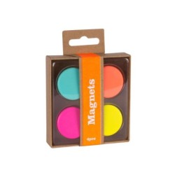 Apli Fluor Collection Imanes - Caja Kraft con 4 Imanes Fluorescentes Surtidos - Recambio para Expositor 15146