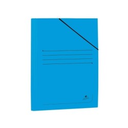 Mariola Carpeta de Carton Plastificado Folio 500gr/m2 - Medidas 34x25cm - Cierre con Goma Elastica - Color Azul