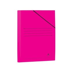 Mariola Carpeta de Carton Plastificado Folio 500gr/m2 - Medidas 34x25cm - Cierre con Goma Elastica - Color Fucsia