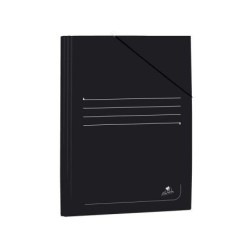 Cartella Mariola Folio in Cartoncino Laminato 500gr/m2 - Misure 34x25cm - Chiusura con Gomma Elastica - Colore Nero 20pz 20pz
