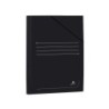 Cartella Mariola Folio in Cartoncino Laminato 500gr/m2 - Misure 34x25cm - Chiusura con Gomma Elastica - Colore Nero 20pz 20pz