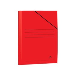 Mariola Carpeta de Carton Plastificado Folio 500gr/m2 - Medidas 34x25cm - Cierre con Goma Elastica - Color Rojo