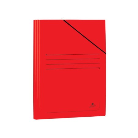 Mariola Carpeta de Carton Plastificado Folio 500gr/m2 - Medidas 34x25cm - Cierre con Goma Elastica - Color Rojo