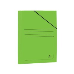 Mariola Carpeta de Carton Plastificado Folio 500gr/m2 - Medidas 34x25cm - Cierre con Goma Elastica - Color Verde