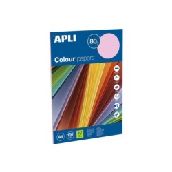 Apli Papel Color Rosa A4 100 Hojas