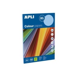 Apli Papel Color Azul Pastel A4 100 Hojas