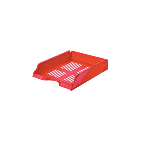 Vassoio documenti Esselte Transit - Formato A4 verticale o sfalsato - Spazio per etichetta identificativa - Colore rosso 10pz 10