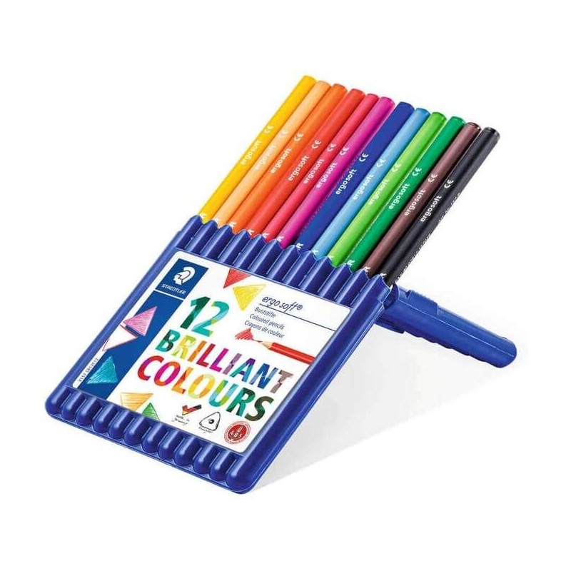 Staedtler Ergosoft 157 Pack de 12 Lapices de Colores - Diseño Ergonomico - Colores Surtidos Staedtler Ergosoft 157 Pack de 12 Lapices de Colores - Diseño Ergonomico - Colores Surtidos