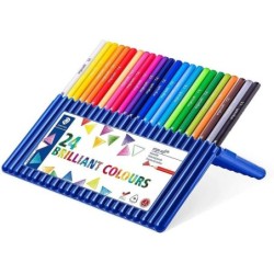 Staedtler Ergosoft 157 Confezione da 24 matite colorate - Design ergonomico - Superficie antiscivolo - Colori assortiti