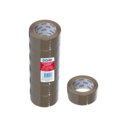 Dohe Pack de 6 Rollos de Precinto de Polipropileno - Medidas 48mm x 66m - Color Marron